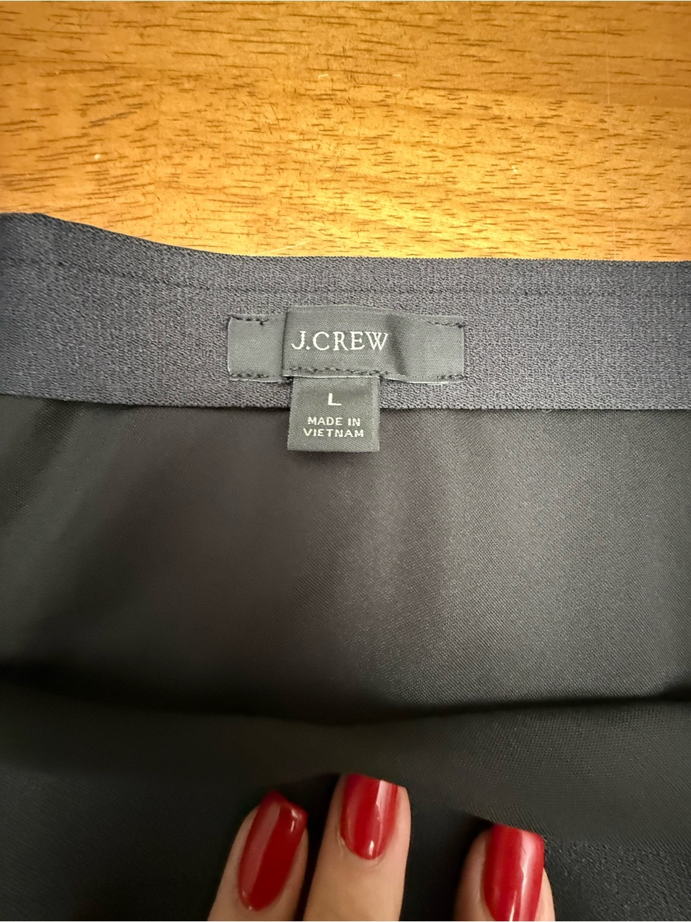 J. Crew Black A-Line Midi Skirt - Picture 2 of 4